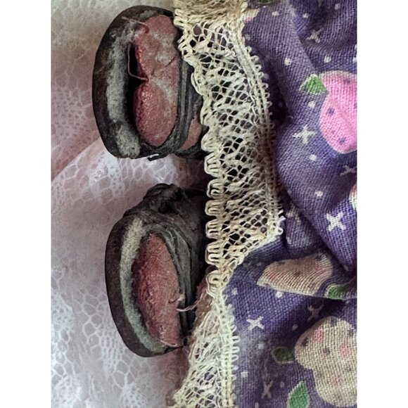 Vtg Mexican Gourd Doll Handmade Paper Mache Folk Art Girl and Boy  Pet READ - Picture 13 of 16